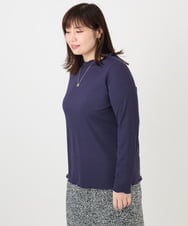 OLKAD20059 eur3(エウルキューブ) 【大きいサイズ】メローリブカットソ ネイビー(57)