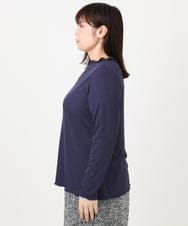 OLKAD20059 eur3(エウルキューブ) 【大きいサイズ】メローリブカットソ ネイビー(57)