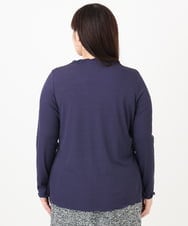 OLKAD20059 eur3(エウルキューブ) 【大きいサイズ】メローリブカットソ ネイビー(57)