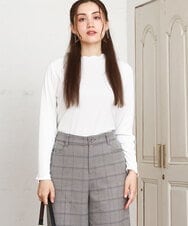 OLKAD20059 eur3(エウルキューブ) 【大きいサイズ】メローリブカットソ ホワイト(90)