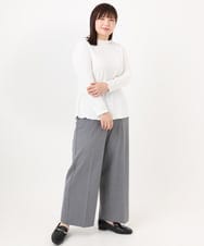 OLKAD20059 eur3(エウルキューブ) 【大きいサイズ】メローリブカットソ ホワイト(90)