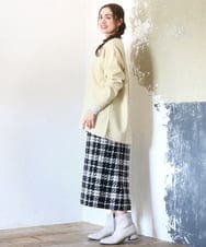 OLKAD25069 eur3(エウルキューブ) 【WEB先行販売】【大きいサイズ】もちもちジャージープルオーバー ライトイエロー(20)