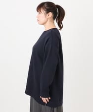 OLKAD25069 eur3(エウルキューブ) 【WEB先行販売】【大きいサイズ】もちもちジャージープルオーバー ネイビー(57)