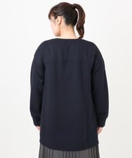 OLKAD25069 eur3(エウルキューブ) 【WEB先行販売】【大きいサイズ】もちもちジャージープルオーバー ネイビー(57)