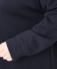 OLKAD25069 eur3(エウルキューブ) 【WEB先行販売】【大きいサイズ】もちもちジャージープルオーバー ネイビー(57)