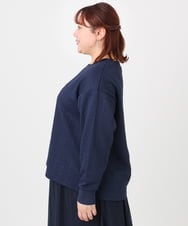 OLKAD27089 eur3(エウルキューブ) 【WEB先行販売】【大きいサイズ】フクレジャカードトップス ネイビー(57)