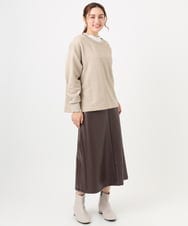 OLKAD27089 eur3(エウルキューブ) 【WEB先行販売】【大きいサイズ】フクレジャカードトップス ベージュ(82)