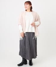 OLKAD27089 eur3(エウルキューブ) 【WEB先行販売】【大きいサイズ】フクレジャカードトップス ホワイト(90)