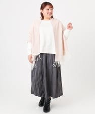 OLKAD27089 eur3(エウルキューブ) 【WEB先行販売】【大きいサイズ】フクレジャカードトップス ホワイト(90)