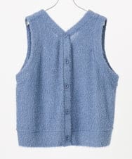 OLKAD35079 eur3(エウルキューブ) 【大きいサイズ】2wayラメシャギーベスト ブルー(55)
