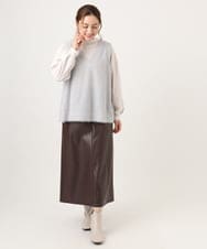 OLKAD35079 eur3(エウルキューブ) 【WEB先行販売】【大きいサイズ】2wayラメシャギーベスト ライトグレー(91)