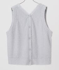 OLKAD35079 eur3(エウルキューブ) 【大きいサイズ】2wayラメシャギーベスト ライトグレー(91)