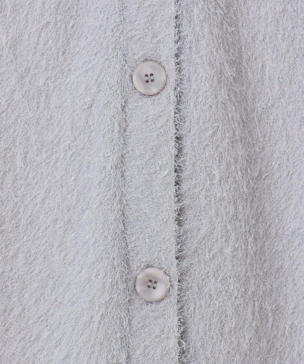 OLKAD35079 eur3(エウルキューブ) 【大きいサイズ】2wayラメシャギーベスト ライトグレー(91)