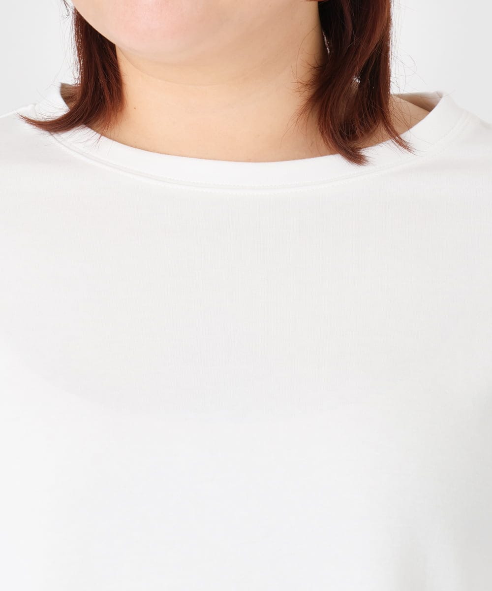 OLKAD36099 eur3(エウルキューブ) 【大きいサイズ】異素材ドッキングカットソー ホワイト(90)