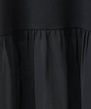 OLKAD36099 eur3(エウルキューブ) 【大きいサイズ】異素材ドッキングカットソー ブラック(94)