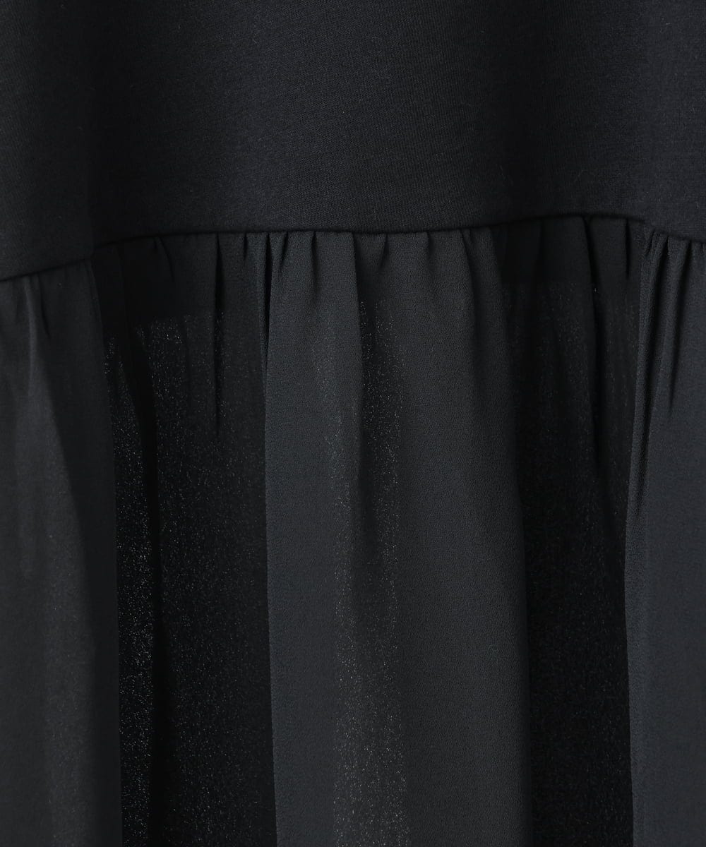 OLKAD36099 eur3(エウルキューブ) 【大きいサイズ】異素材ドッキングカットソー ブラック(94)