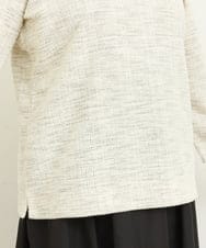 OLKAS11070 eur3(エウルキューブ) 【大きいサイズ/a.v.v×eur3】カットツイードギャザースリーブトップス ベージュ(82)