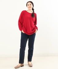 OLKAS17070 eur3(エウルキューブ) 【大きいサイズ】ジャガードカットソー レッド(05)