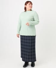 OLKBD31059 eur3(エウルキューブ) 【WEB先行販売】【大きいサイズ】シャーリングメロートップス ライトグリーン(30)