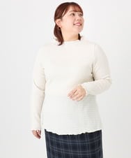 OLKBD31059 eur3(エウルキューブ) 【WEB先行販売】【大きいサイズ】シャーリングメロートップス アイボリー(80)