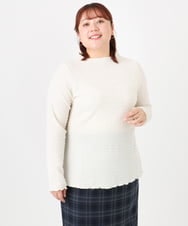 OLKBD31059 eur3(エウルキューブ) 【WEB先行販売】【大きいサイズ】シャーリングメロートップス アイボリー(80)