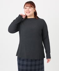 OLKBD31059 eur3(エウルキューブ) 【WEB先行販売】【大きいサイズ】シャーリングメロートップス ダークグレー(93)