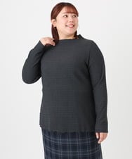 OLKBD31059 eur3(エウルキューブ) 【WEB先行販売】【大きいサイズ】シャーリングメロートップス ダークグレー(93)