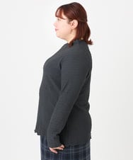 OLKBD31059 eur3(エウルキューブ) 【WEB先行販売】【大きいサイズ】シャーリングメロートップス ダークグレー(93)