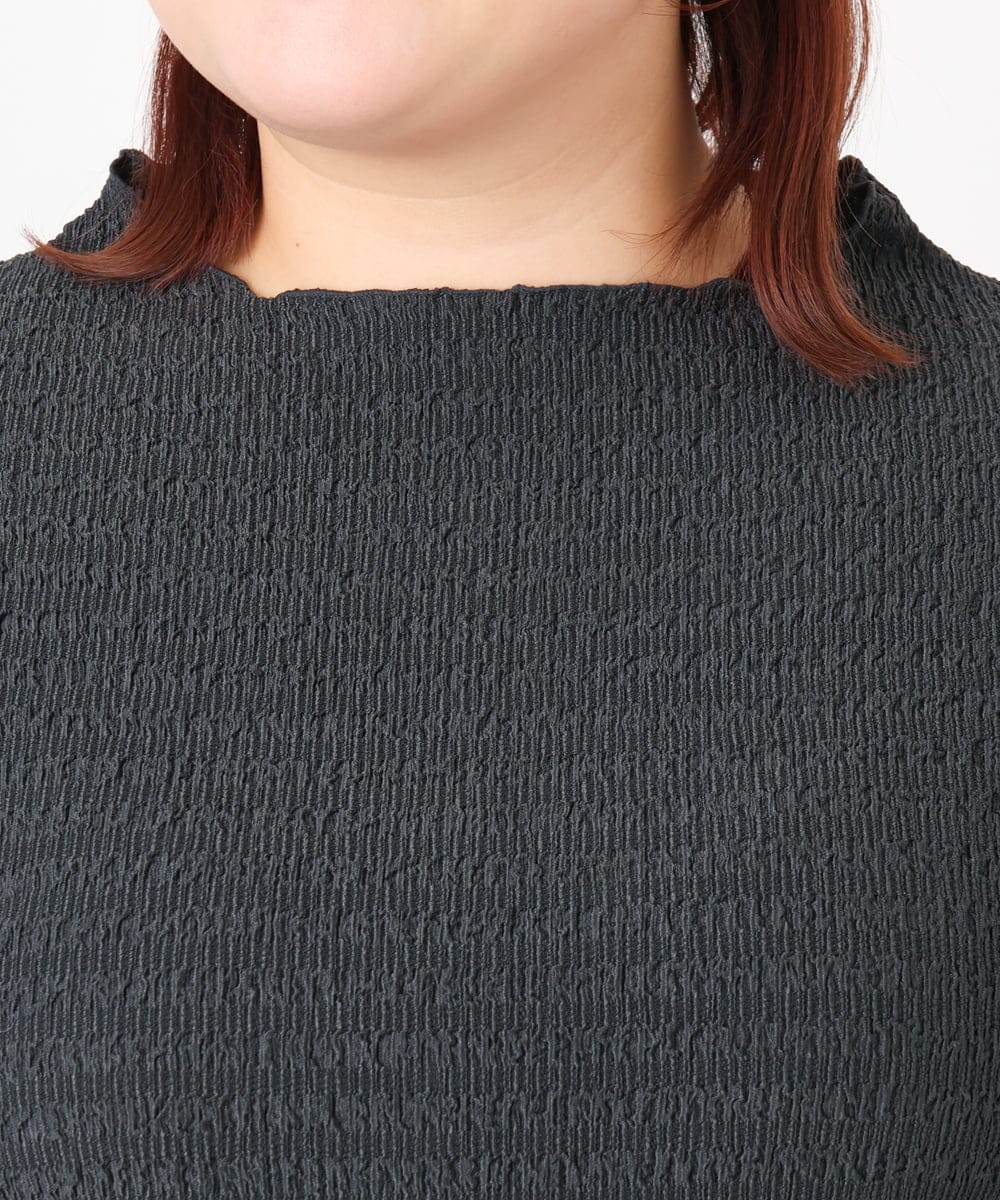 OLKBD31059 eur3(エウルキューブ) 【WEB先行販売】【大きいサイズ】シャーリングメロートップス ダークグレー(93)