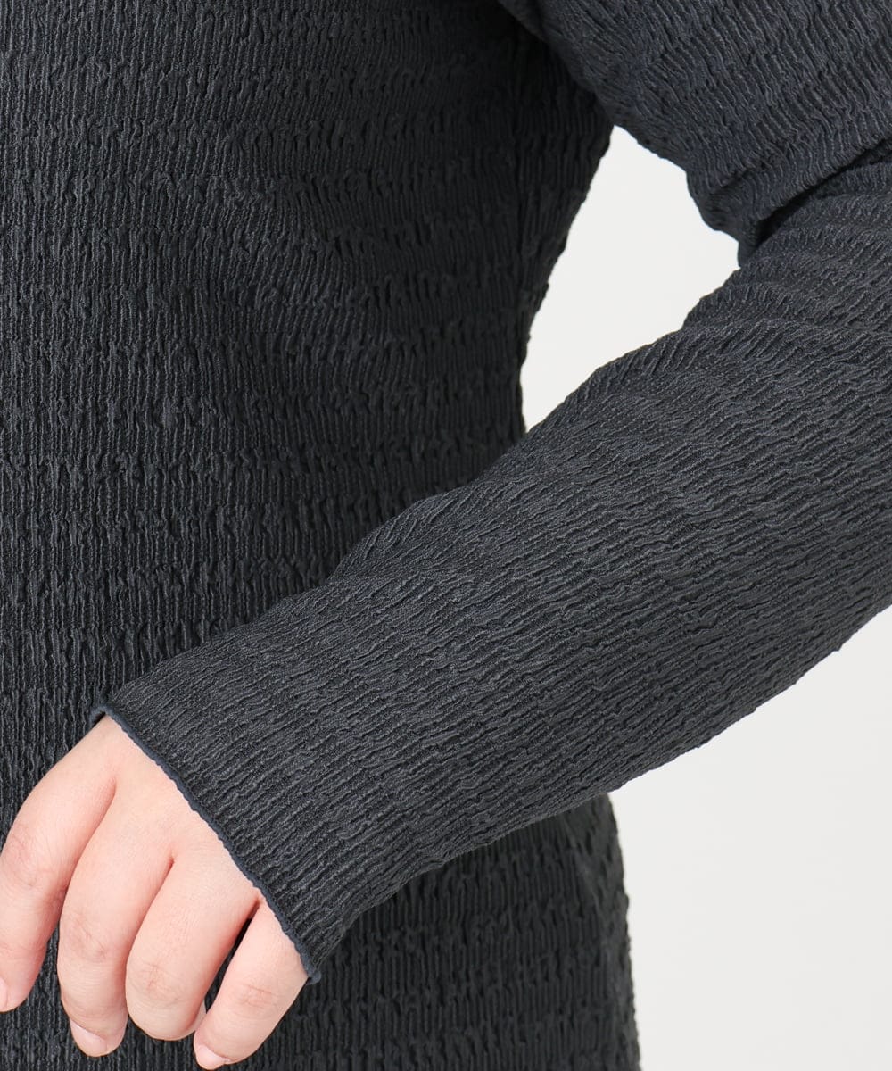 OLKBD31059 eur3(エウルキューブ) 【WEB先行販売】【大きいサイズ】シャーリングメロートップス ダークグレー(93)