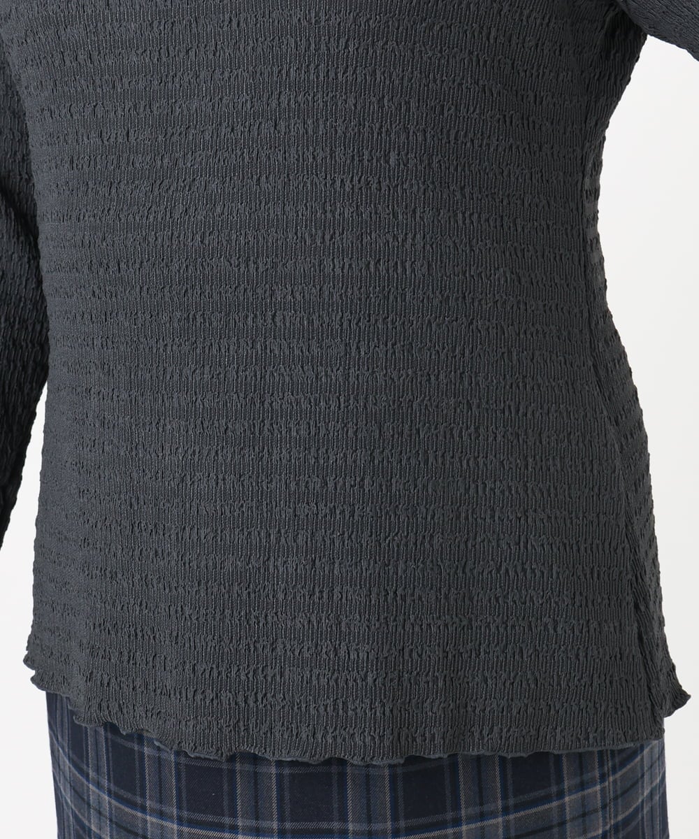 OLKBD31059 eur3(エウルキューブ) 【WEB先行販売】【大きいサイズ】シャーリングメロートップス ダークグレー(93)