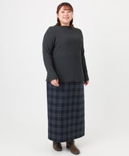 OLKBD31059 eur3(エウルキューブ) 【WEB先行販売】【大きいサイズ】シャーリングメロートップス ダークグレー(93)