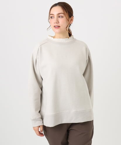 OLKBD32069 eur3 【WEB先行販売】【大きいサイズ/a.v.v×eur3】ラメ裏毛スウェットプルオーバー