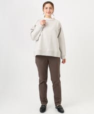 OLKBD32069 eur3(エウルキューブ) 【WEB先行販売】【大きいサイズ/a.v.v×eur3】ラメ裏毛スウェットプルオーバー グレージュ(89)