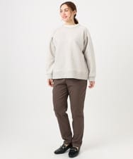 OLKBD32069 eur3(エウルキューブ) 【WEB先行販売】【大きいサイズ/a.v.v×eur3】ラメ裏毛スウェットプルオーバー グレージュ(89)