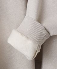 OLKBD32069 eur3(エウルキューブ) 【WEB先行販売】【大きいサイズ/a.v.v×eur3】ラメ裏毛スウェットプルオーバー グレージュ(89)