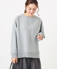 OLKBD32069 eur3(エウルキューブ) 【WEB先行販売】【大きいサイズ/a.v.v×eur3】ラメ裏毛スウェットプルオーバー グレー(92)