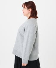 OLKBD32069 eur3(エウルキューブ) 【WEB先行販売】【大きいサイズ/a.v.v×eur3】ラメ裏毛スウェットプルオーバー グレー(92)