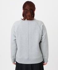 OLKBD32069 eur3(エウルキューブ) 【WEB先行販売】【大きいサイズ/a.v.v×eur3】ラメ裏毛スウェットプルオーバー グレー(92)