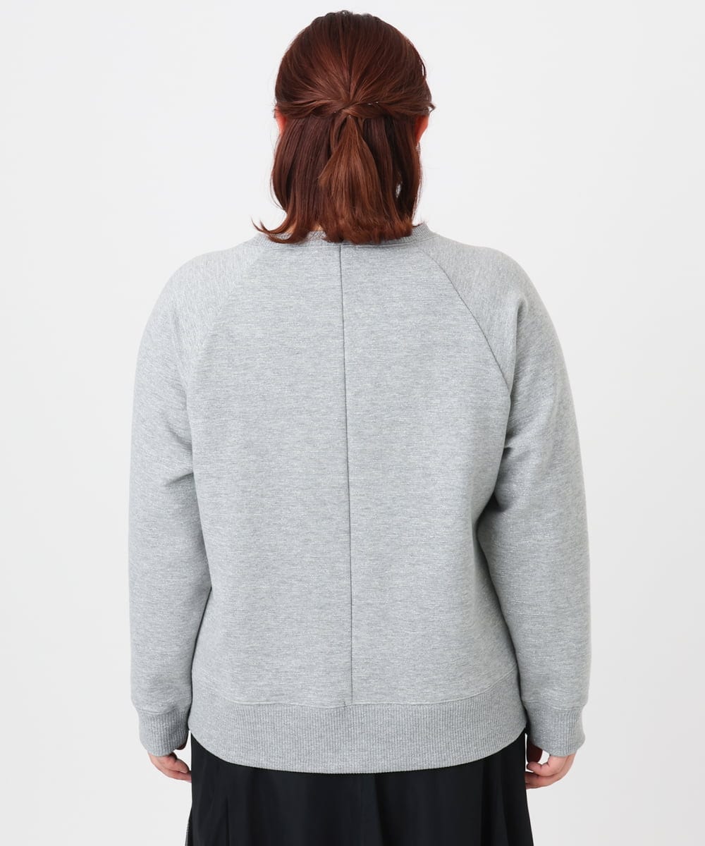 OLKBD32069 eur3(エウルキューブ) 【WEB先行販売】【大きいサイズ/a.v.v×eur3】ラメ裏毛スウェットプルオーバー グレー(92)