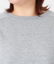 OLKBD32069 eur3(エウルキューブ) 【WEB先行販売】【大きいサイズ/a.v.v×eur3】ラメ裏毛スウェットプルオーバー グレー(92)