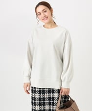 OLKBD34099 eur3(エウルキューブ) 【WEB先行販売】【大きいサイズ】起毛スウェットライクトップス アイボリー(80)