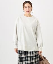 OLKBD34099 eur3(エウルキューブ) 【WEB先行販売】【大きいサイズ】起毛スウェットライクトップス アイボリー(80)