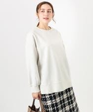 OLKBD34099 eur3(エウルキューブ) 【WEB先行販売】【大きいサイズ】起毛スウェットライクトップス アイボリー(80)