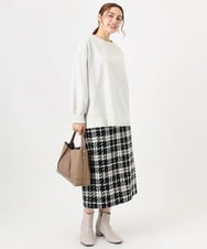 OLKBD34099 eur3(エウルキューブ) 【WEB先行販売】【大きいサイズ】起毛スウェットライクトップス アイボリー(80)