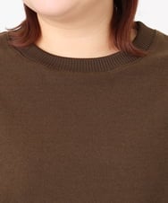 OLKBD34099 eur3(エウルキューブ) 【WEB先行販売】【大きいサイズ】起毛スウェットライクトップス ダークブラウン(87)