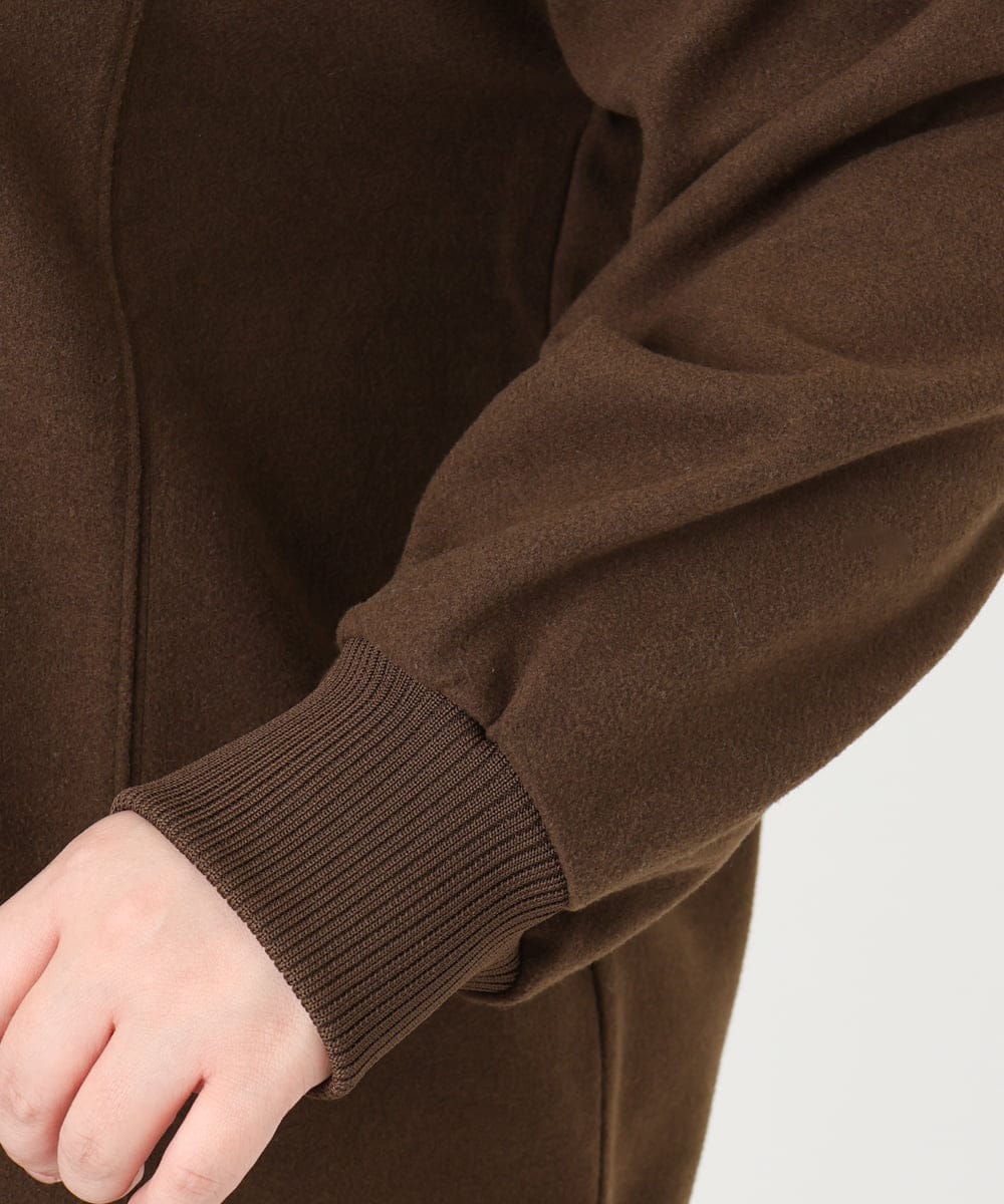 OLKBD34099 eur3(エウルキューブ) 【WEB先行販売】【大きいサイズ】起毛スウェットライクトップス ダークブラウン(87)