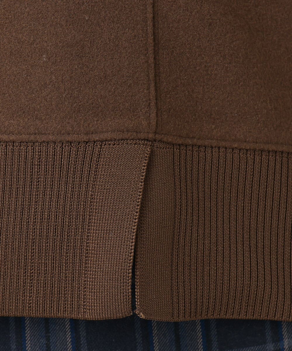 OLKBD34099 eur3(エウルキューブ) 【WEB先行販売】【大きいサイズ】起毛スウェットライクトップス ダークブラウン(87)