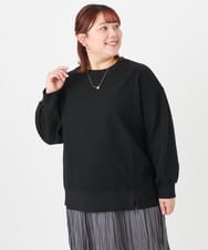 OLKBD34099 eur3(エウルキューブ) 【WEB先行販売】【大きいサイズ】起毛スウェットライクトップス ブラック(94)