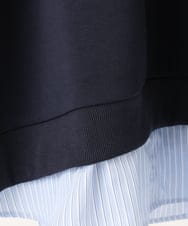 OLKBD37099 eur3(エウルキューブ) 【WEB先行販売】【大きいサイズ】レイヤード風ボウタイトップス ネイビー(57)